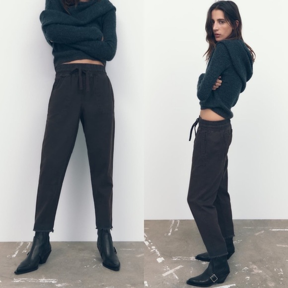 Zara Jogging Pants With Pockets in Anthracite Gray‎ 4877/061 Size XS - Picture 1 of 5